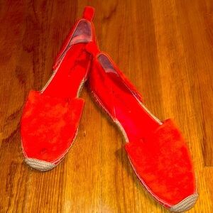 Via Spiga ladies red leather flats/ sandals size 7M